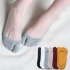 Summer Thin Non-slip Invisible Low Cut Boat Sock for Women Two Finger Socks Solid Breathable Cotton Tabi Socks Comfortable