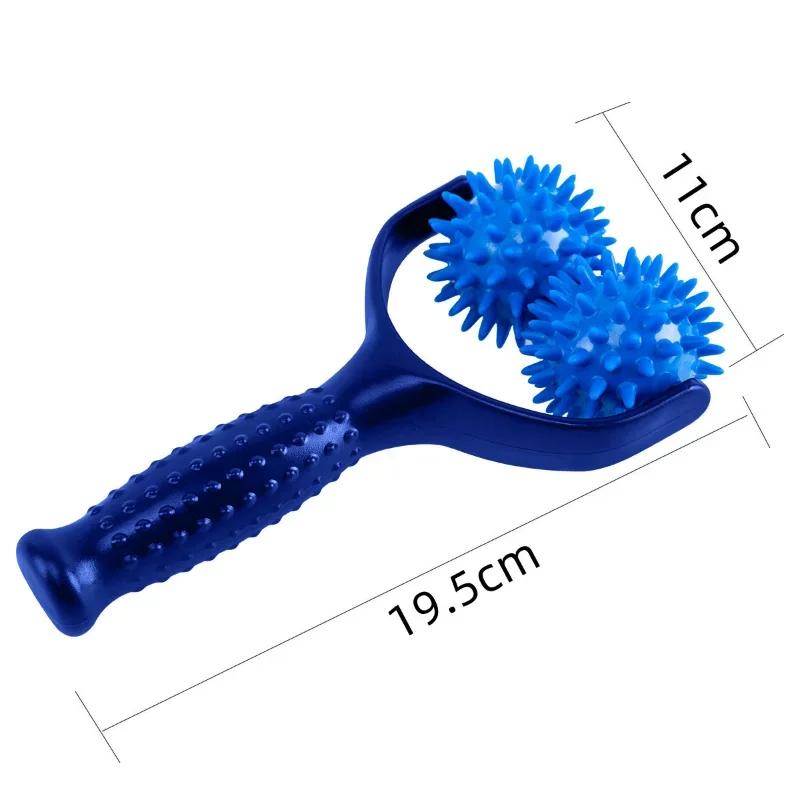2 Roller in 1 - Handheld Trigger Point Acupuncture Reflexology Spiky Massage Balls Massager Roller Full Body Soreness Relief
