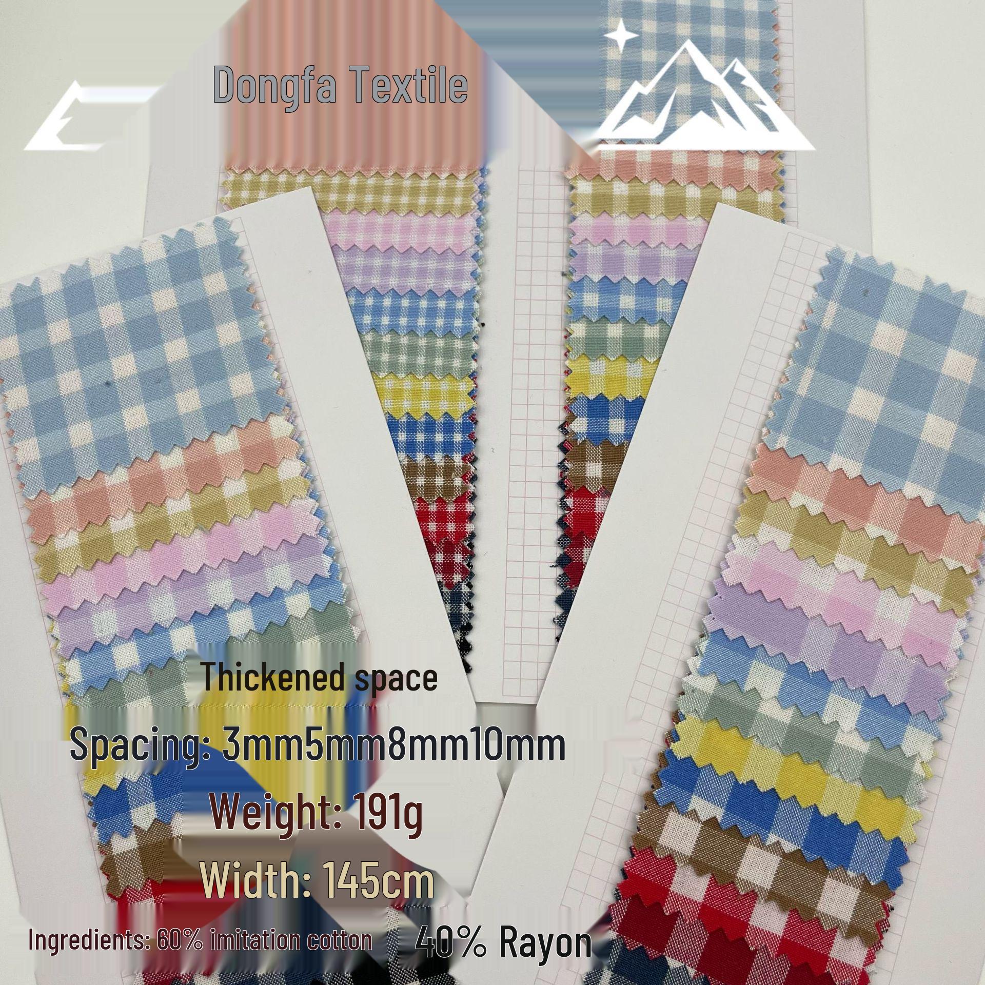 

Thickened Yarn-Dyed Plaid Fabric: 3mm-10mm Polyester Cotton for Shirts, Dresses, and Children s Clothing Over 120 meters