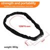 Bicycle Lock Combination, 1.2 Meters X 6mm Heavy-duty Bike Chain Lock with 5-digit Resettable Code—high-security Anti-cut Bicycle Lock