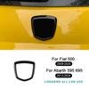 For Abarth 595 695 2012 2013 2014 2015 2016 2017 2018-2024 Fiat 2008-2024 ABS Carbon Fiber Style Pattern Car Badge Frame Cover