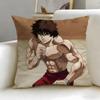 Popular Anime Baki the Grappler Cushion Cover Soft  EasyWash Pillow Case  Versatile for Couch Bed Travel and Office