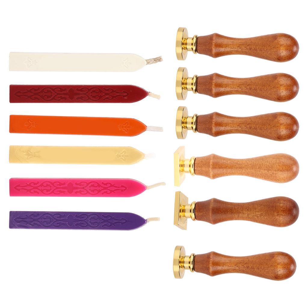 Wax Seal Stamp Kit Clear Pattern   Classic Sealing Kit for Envelopes Invitations Weddin