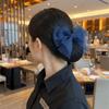 Convenient Bowknot Net Bun Snood Vintage Hair Clips Sweet Hair Bun Cover  Women Spring