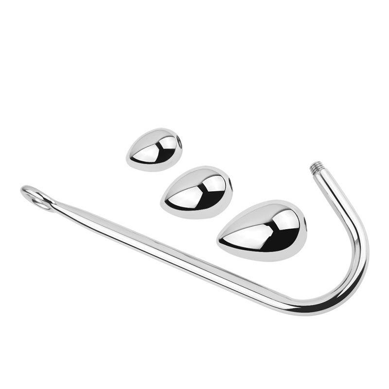 Adult Sex Product Stainless Steel Hook Anal Hook Removable Anal Hook Large, Medium and Small Replaceable Hook