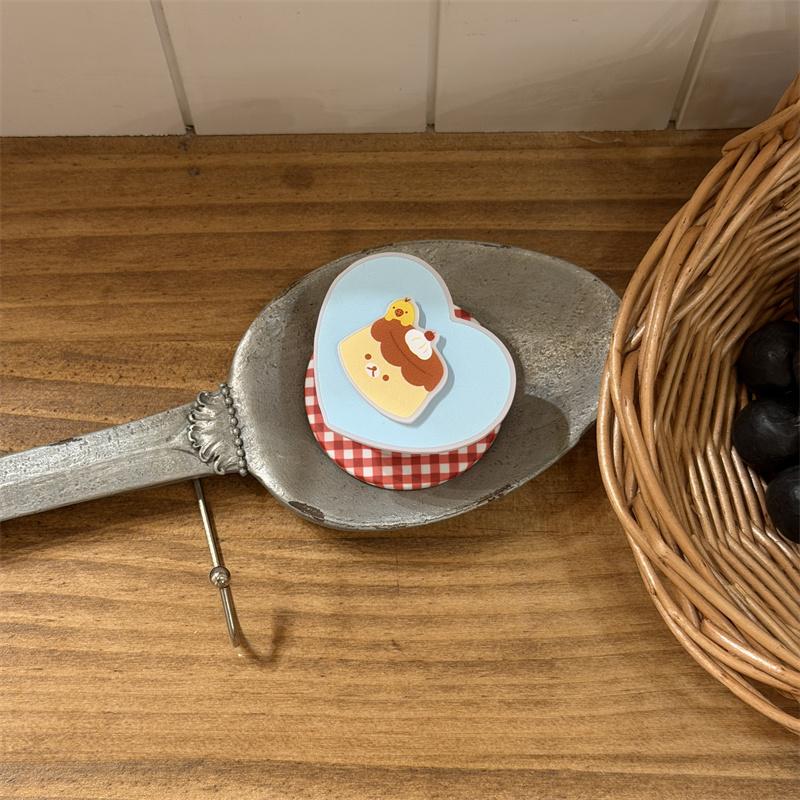 Kawaii Pudding Cartoon Yellow Polka Dot Magnetic Phone Case With Heart Pop Socket For iPhone 15 16 17 Pro Max INS Cute Shockproo