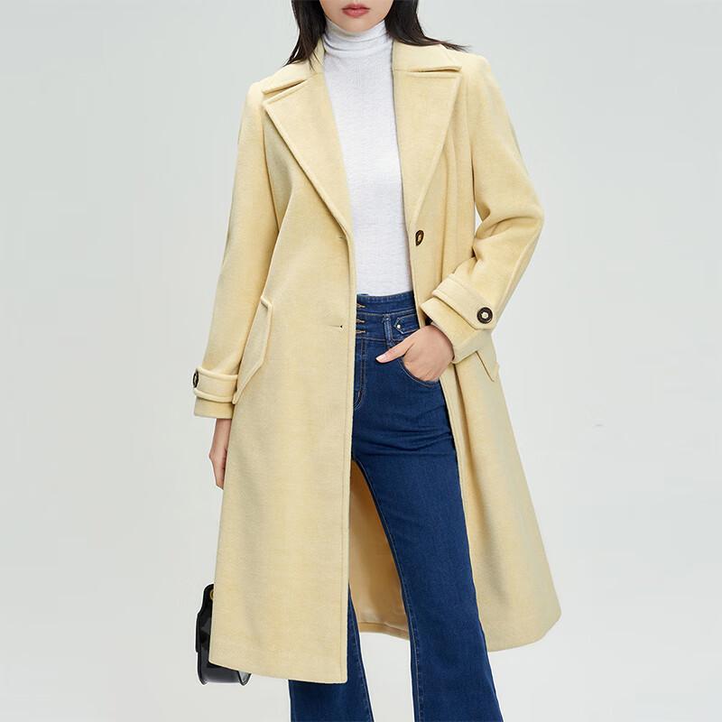 Women's Lapel Mid-Length Wool Coat