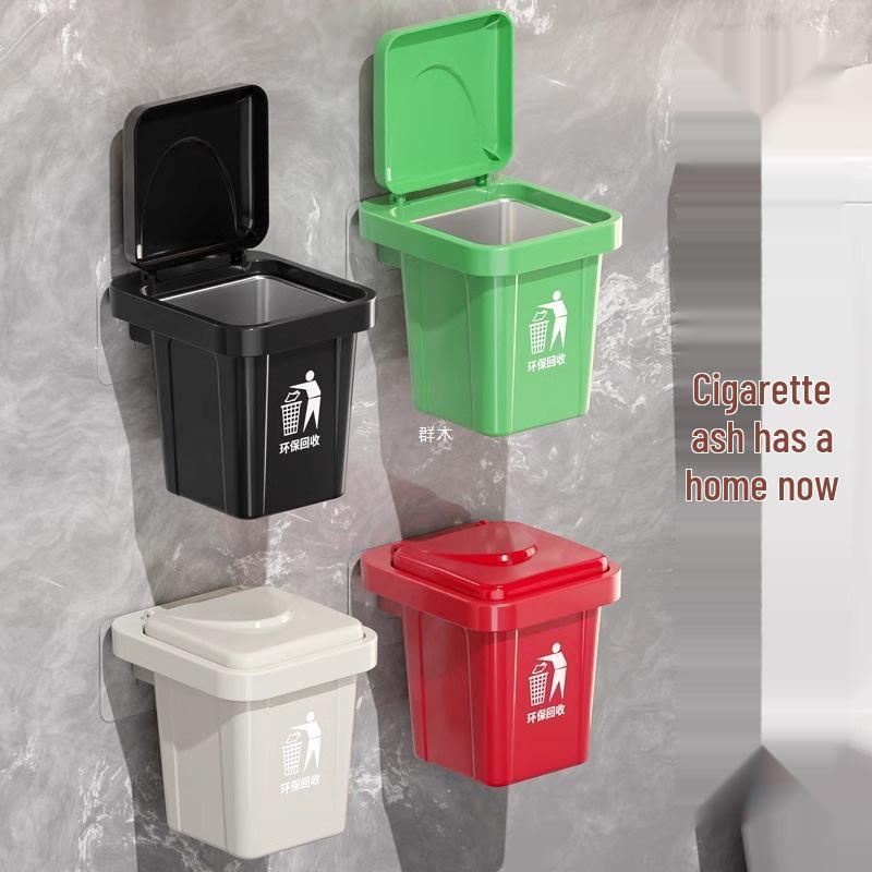 Wall-Mounted Ashtray with Lid - Anti-Fly Design for Toilets