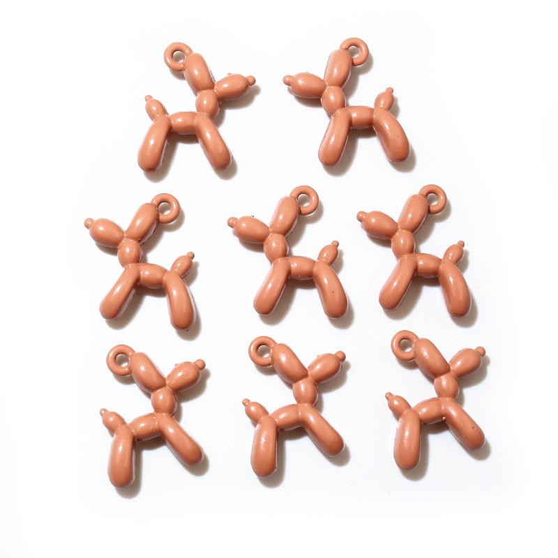 10pcs 19x14mm 3D Balloon Dog Metal Charms Pendant Multi-colors Mixed DIY Jewelry Making Findings Accessories Necklace Earring