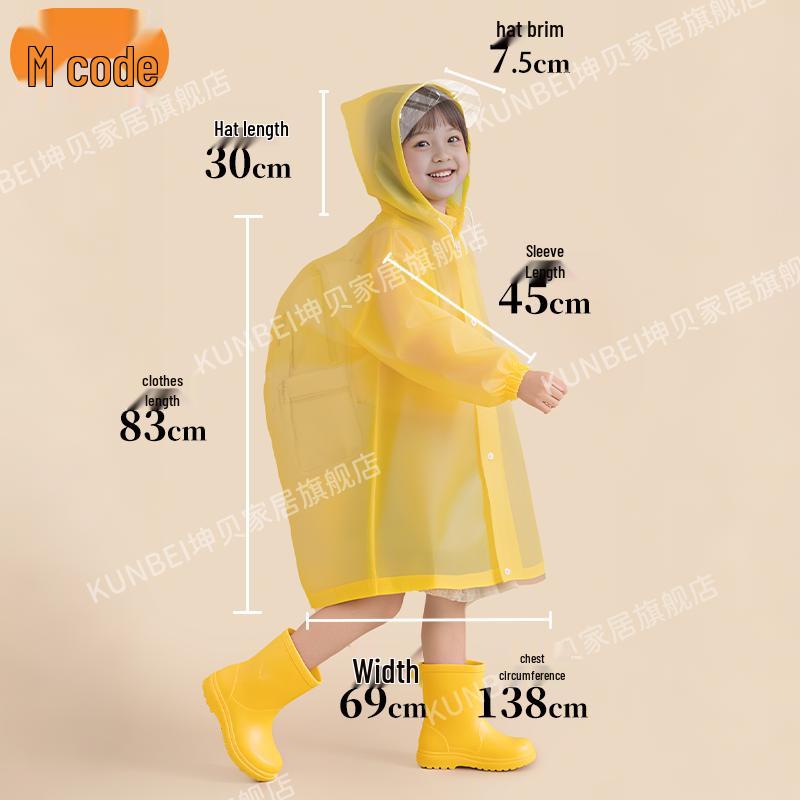Children s School Raincoat with Backpack Space - Thick, Long, Full-Body, Storm-Proof Poncho