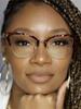 Fashion Cat Eye Shape Plain Eyeglasses for Women Pc Frame Eyeglasses for Party Eyeglasses Metal Half Framed Glasses Clear Lens Eyeglasses
