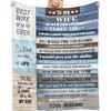Romantic Birthday Gift Blanket for Wife: Soft Flannel Throw Anniversary