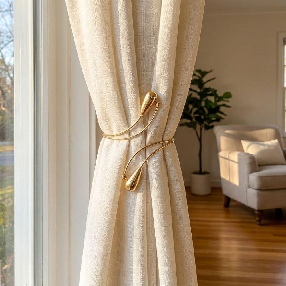 2PCS Arm Ring Curtain Holders Adjustable Curtain Holdbacks Living Room