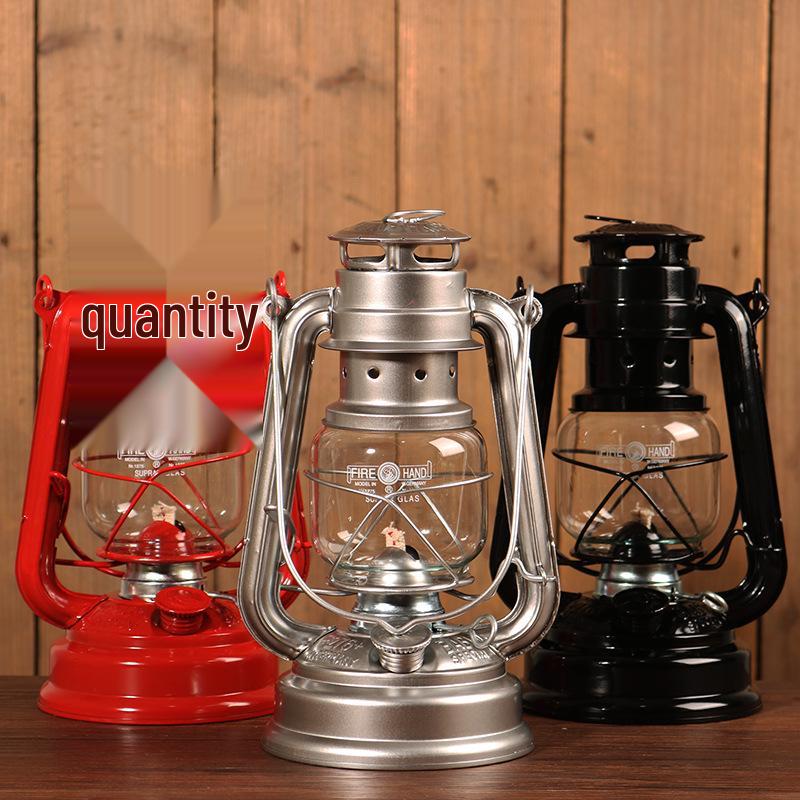 Retro Nostalgic Multi-Color Kerosene Horse Lamp - Portable Outdoor Camping & Decorative Lamp