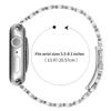 Metal Watch Band for Apple Watch Series 11 10 42mm/9 8 7 41mm/SE3 SE2 SE 6 5 4 40mm/3 2 1 38mm Pearl-Shape Stainless Steel Silver Wrist Strap