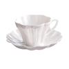 Silver Shell Ceramic Cup Coffee Mug Petals Pearl Glaze Set of Cups and Saucers Afternoon Tea Ceramic Mugs Tea Cup Set