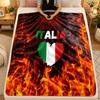 Flannel BlanketItaly Football Warm Soft Throw Blanket for Indoor Sofa Bed Living Room Use