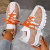 Modne Codzienne Buty na Grubej Podeszwie Podwyższające dla Kobiet Nowe Duże Rozmiary 43 Damskie Buty Retro Mieszane Kolory Trampki Damskie Zapatos 2025