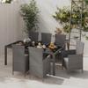 Day and Night - Day and Night Garden Dining Set 7 Pieces and Gray Synthetic Rattan Cushions