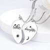 2Pcs Father Daughter Son Heart Matching Necklace Stainless Steel Mother And Children Jewelry Gifts