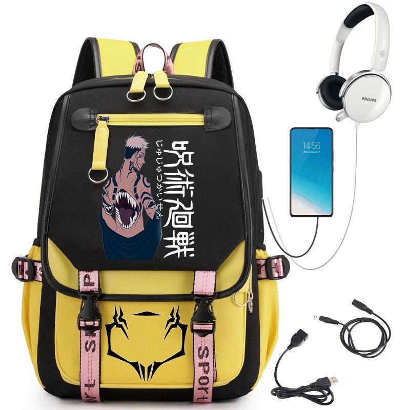 Popular Riman Peripheral Backpack Youth Student School Bag Usb Large Capacity Student Computer Bag