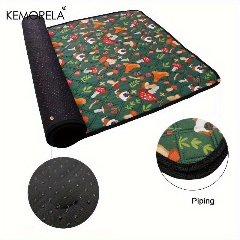 1PCS Green Mushroom Patterned Liners for Guinea Pig Cages - Washable Reusable Highly Absorbent Suitable for Rabbits Hamsters