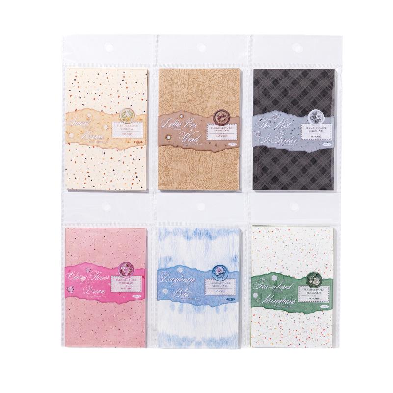 A7 Retro Diary Background Paper: Gentle, Artistic Collage Material