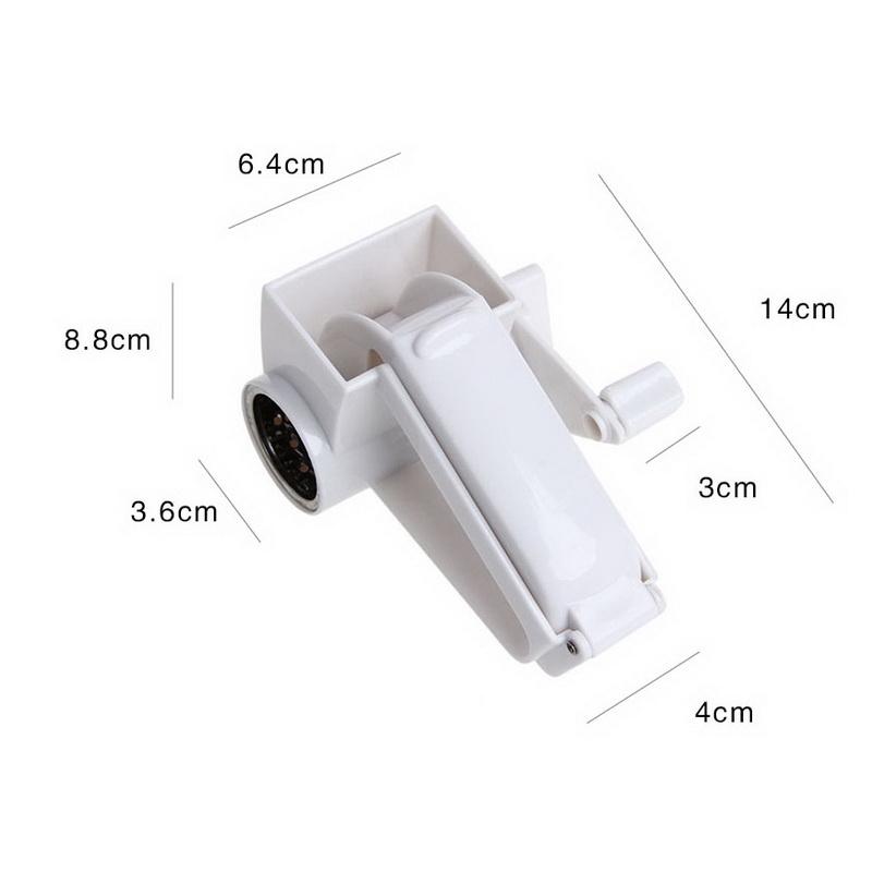 1pcs ABS Plastic Hand-Cranked Cheese Grater Rotary Ginger Slicer Grater Cutter for Chocolate with Stainless Steel Drum