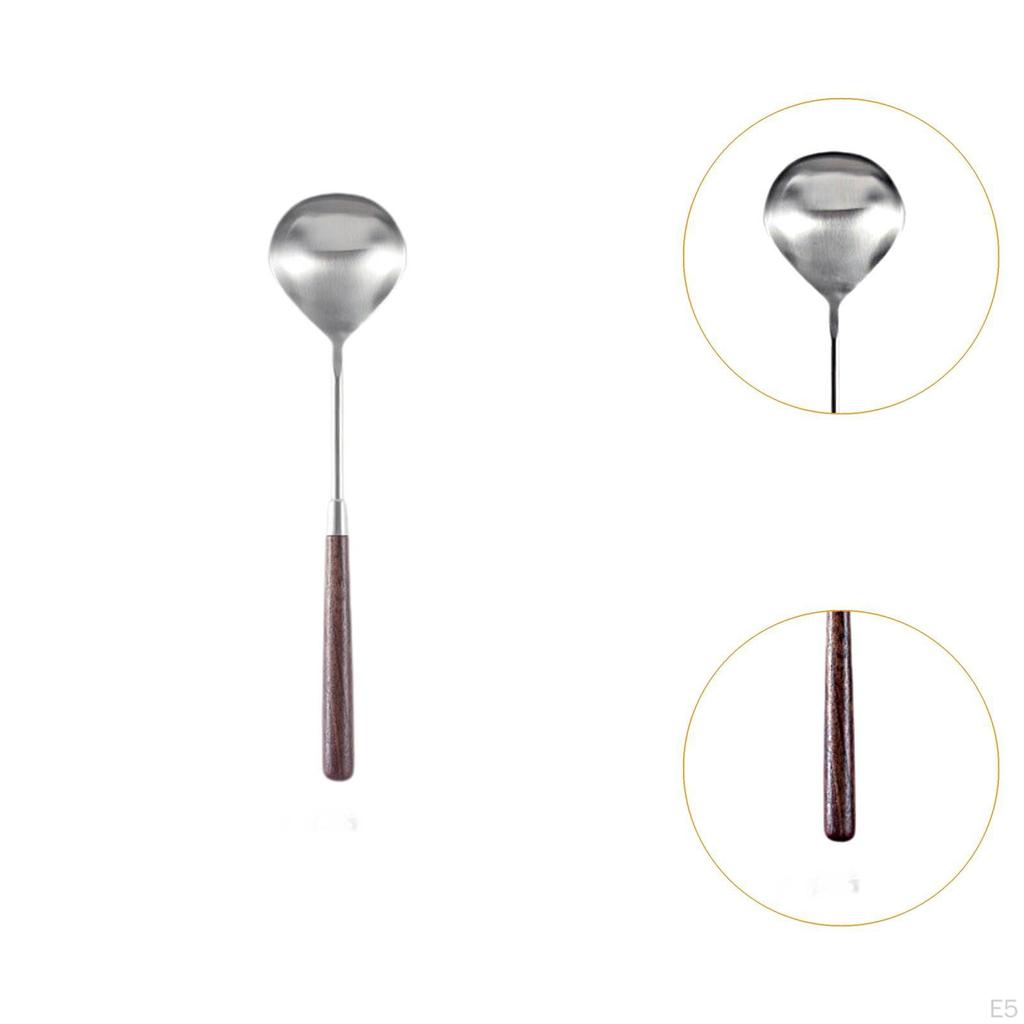 Cooking Utensils Spoon Convenient Heat Resistant with Wooden Handle Kitchen Gadgets Spatulas