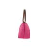 Longchamp Le Pliage Original 31 Bottoni Chiusura a Zip Manico Lungo Tela con Rifiniture in Pelle Borsa a Mano a Forma di Raviolo Grande Borse da Donna Rosa 1899089P73
