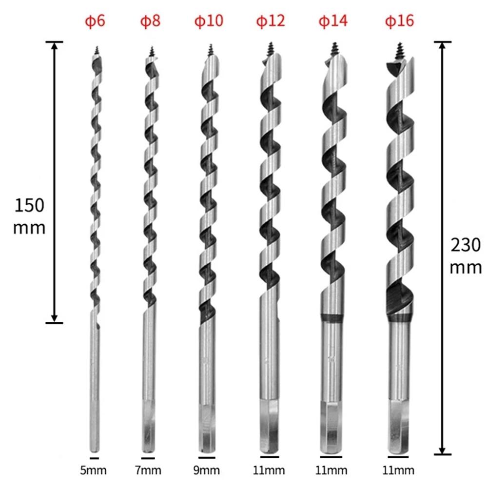 Accurate Drilling with Silver 230mm Long For Woodworking Center Auger Drill Bit