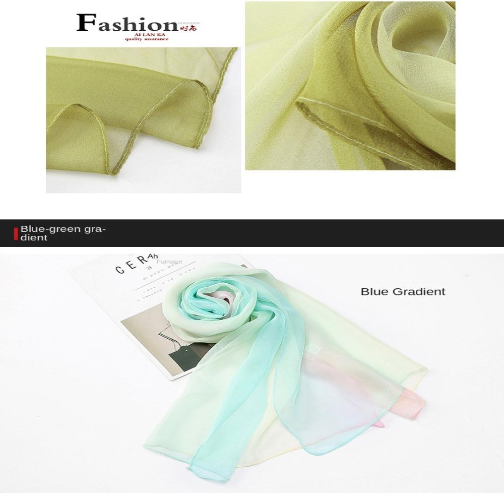 Faixa de Cabelo Lenço de Pescoço Xale para Ar Condicionado Lenços de Cabelo Toucas Lenço Lenço de Chiffon Lenço de Seda