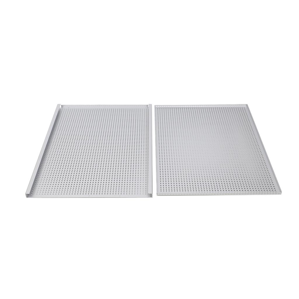 Set Of 2 Multipurpose Baking Tray Nonstick Oven Sheet for Puff Pastry Perforated Mille Feuille Rectangular Pastry Molds