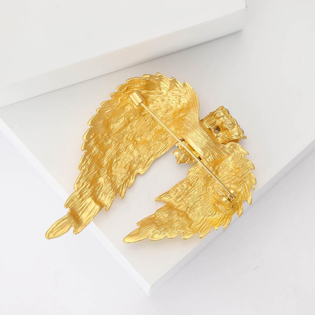 European and American Cross-border New Alloy Enamel Wing Brooch Fashionable and Versatile Women's Suit Coat Chest Flower Accessory Pin