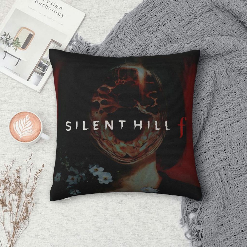 Silent Hill F Video Game Horror Halloween Pillowcase Merch Soft Cushion Cover Pillow Covers Seater Decor Zipper Multi Size