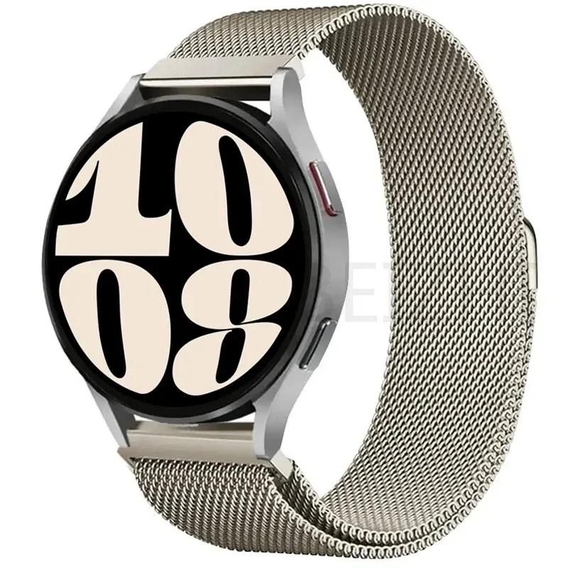 Milanese loop band for Samsung Galaxy Watch 7-FE-6-5-4-Classic 20mm 22mm Metal magnetic bracelet Huawei watch GT 5-4-3-2 strap