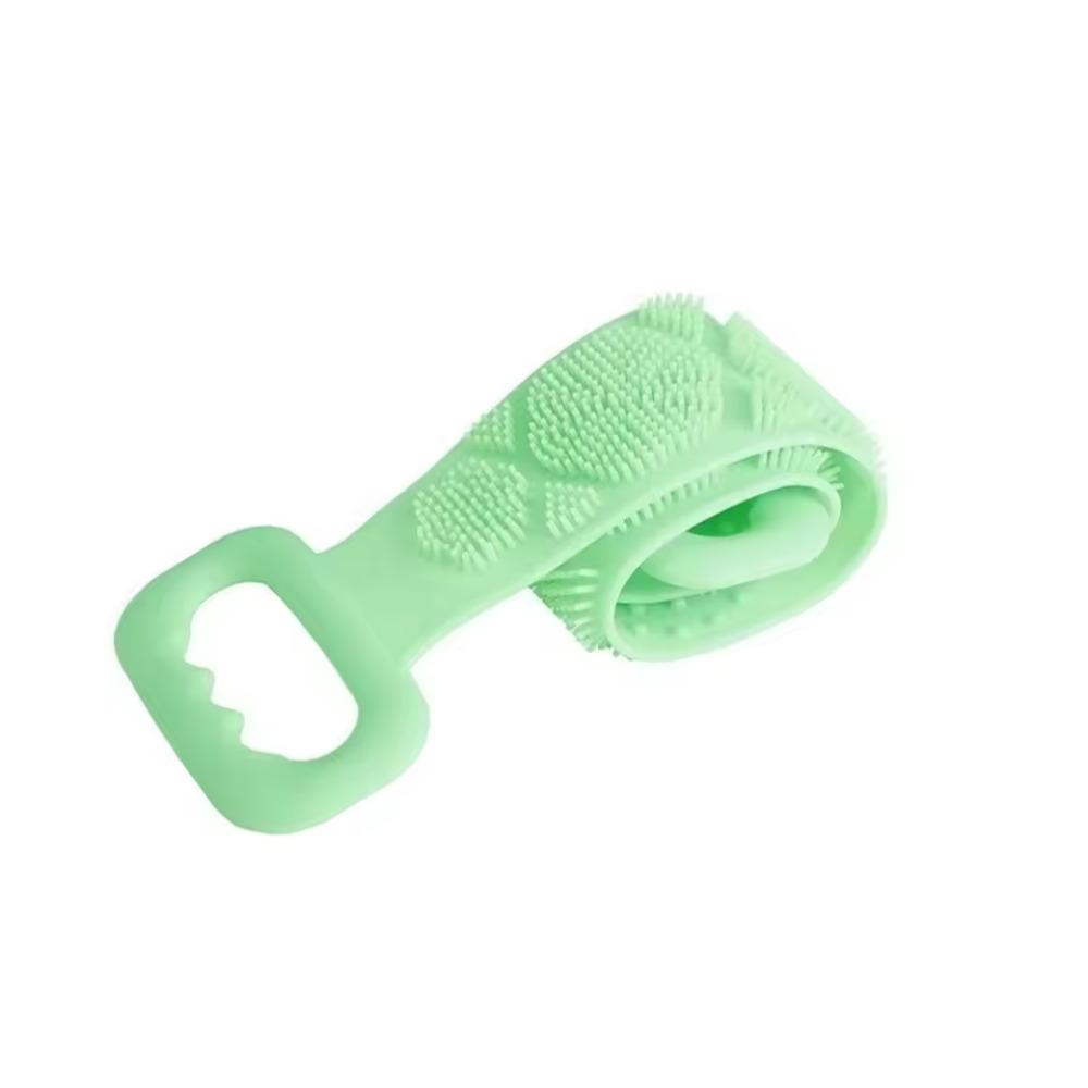 

Extended Silicone Bath Towel Brush, Back Scrubber Sponge for Exfoliating, Peeling and Full Body Massage Cleaning зелёный