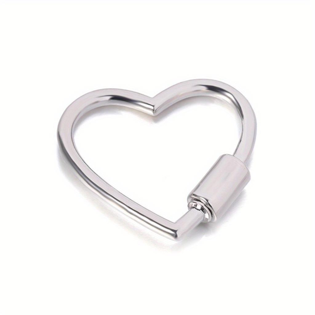 Heart Shaped Opening Buckle Metal Spring Gate Ring Keychain Dog Chain Connection Buckles Bag Lanyards Clip Hook Accessories