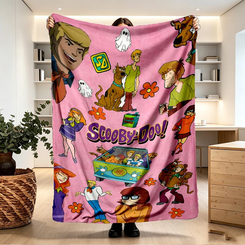 Scooby Print Blanket - Soft & Comfortable, for Bedroom, Travel, Sofa, Home Decoration - Birthday Christmas Gift for Friend
