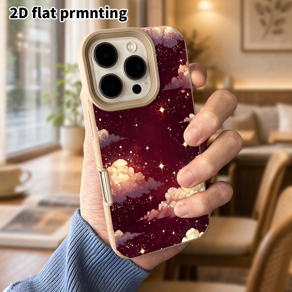 Phone Case: Lambskin 2D Flat Samsung Galaxy A34 A35 M05 M06 S20 S22 S21 FE Plus 5G Protective Case, Nebula Cloud, Christmas and Halloween Gift
