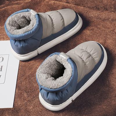 Fashion Winter Warm Women Men Slippers Plush Non-Slip Cotton Shoes Indoor Fur Outdoor Home Wrap Thick Sole Ladies Couples Children Shoes
