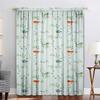 2PC Home Decoration Curtains, Peacock Feather With Rod Pocket Curtains, Kitchen, Coffee Shop, Living Room, Balcony, Garden