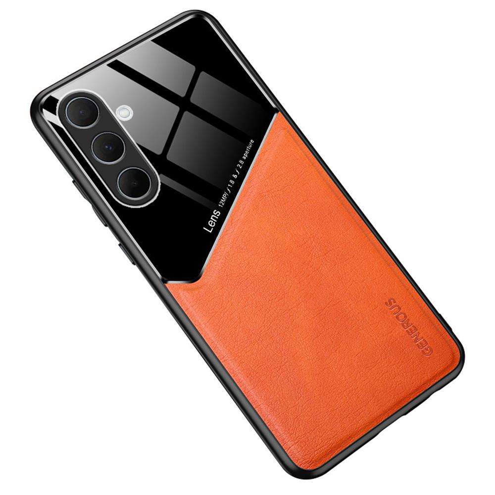 Pour Samsung Galaxy A56 5G Coque Revêtue de Cuir PC + TPU Couvercle Arrière de Téléphone