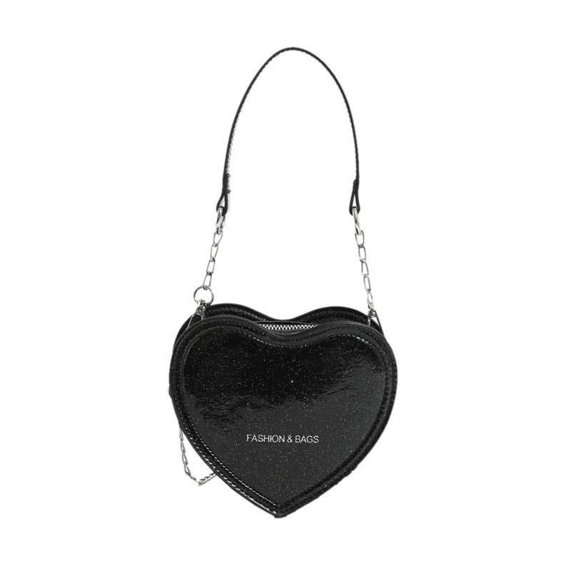 Charming Heart Shaped Childrens Handbag Cute Sequined Crossbody Bag For Kids