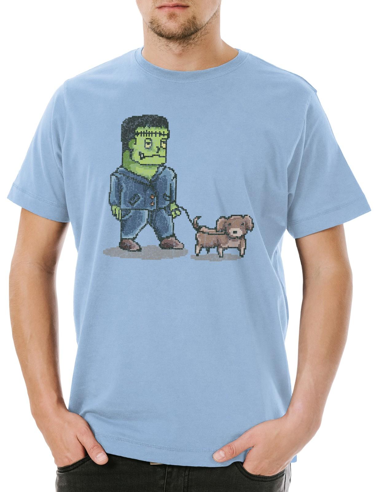 Franken Dog Mens T-Shirt Mens Womens Tees Top Nerd Fun Frankenstein Dog Dogs Love Owner Dog 2XL