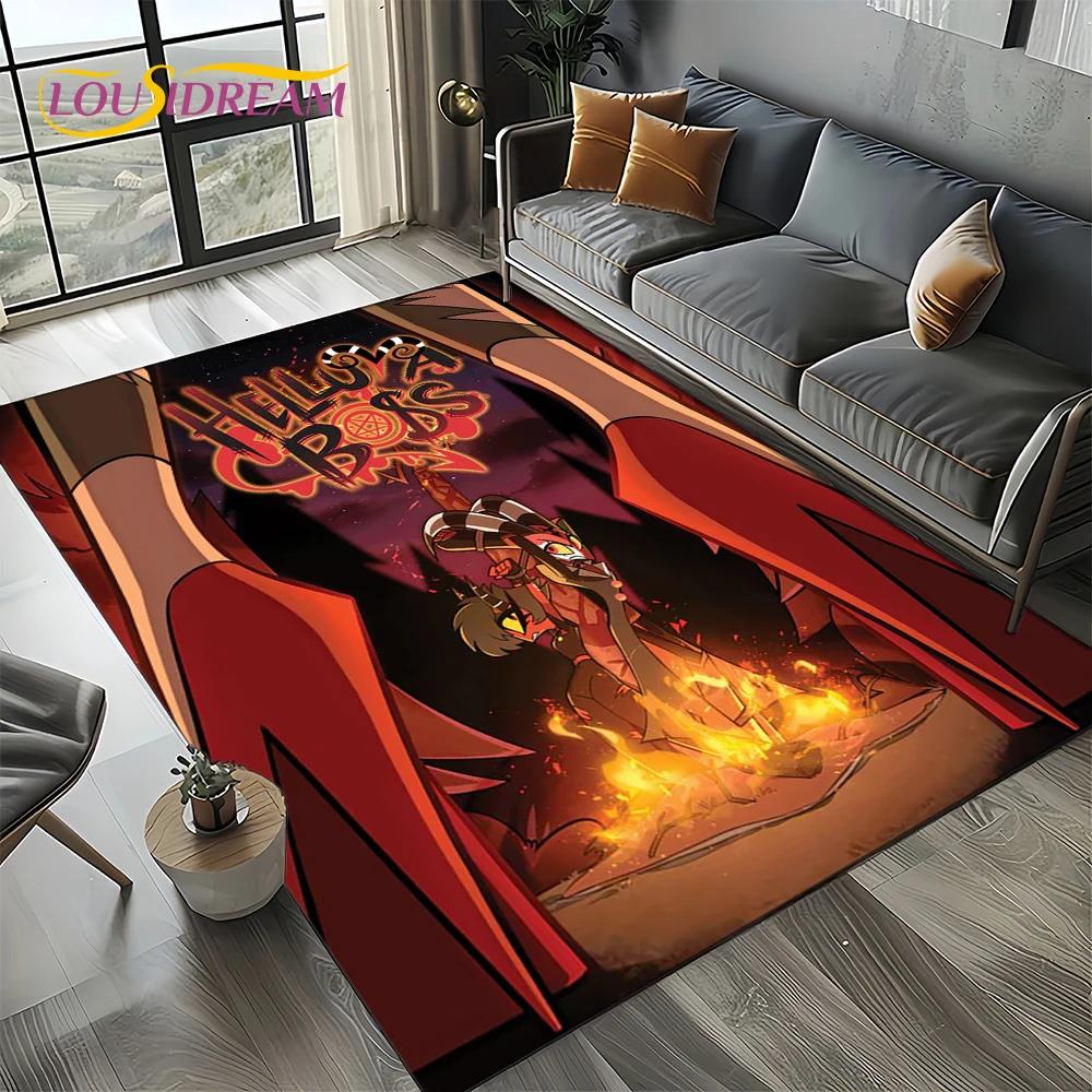 2025 H-Helluva Boss Blitzo Cartoon Carpet Rug for Bedroom Living Room Home Sofa Decoration,kids Game Play Decor Floor Mat Gift