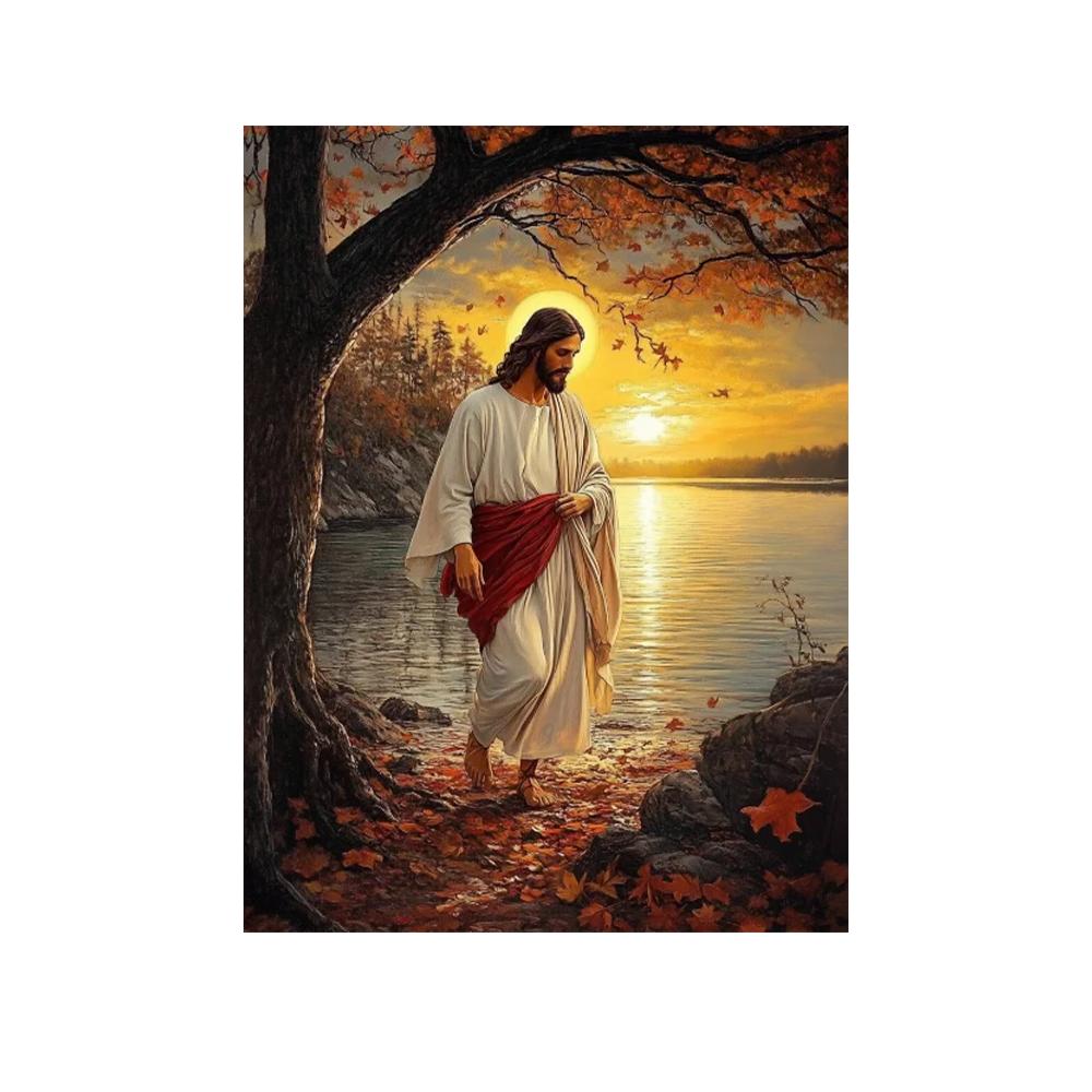 ציור קנבס דתי נוצרי של ישו ומרים הבתולה, לב קדוש, פוסטר אמנותי של ישו הילד הקדוש הקתולי, עיצוב בית נוצרי