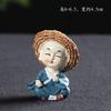 Creative and cute ceramic purple sand tea pet decorations, flower pots, tea ceremony, car mounted Zen decorations Artificial