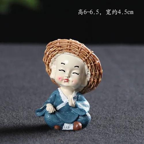 Creative and cute ceramic purple sand tea pet decorations, flower pots, tea ceremony, car mounted Zen decorations Artificial