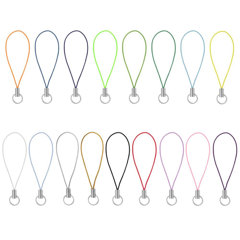 100Pcs Mobile Phone With Craft Pendant Wire Cord Key Ring DIY Toys Pendant Clips Jewelry Lanyard
